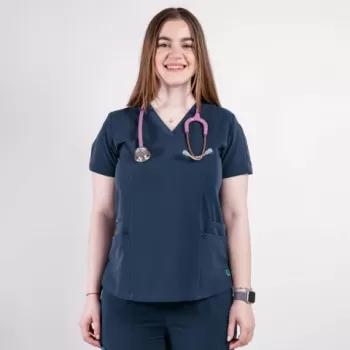 Bluza medicala Lotus Flex, stretch, bleumarin, TS-NP7-1