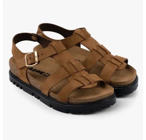 Sandale de dama Leon 6300, de vara, din piele, maro-2