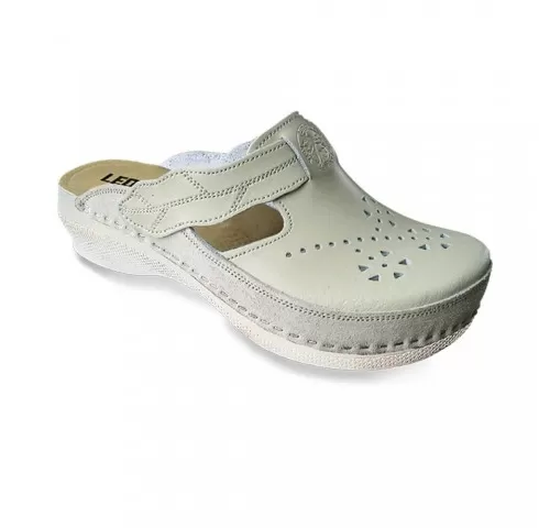 Saboti medicali de dama, din piele, Leon PU156, bej-1