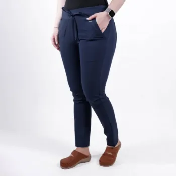 Pantaloni medicali Lotus Flex, stretch, cu snur, bleumarin, TRS-SP9-1