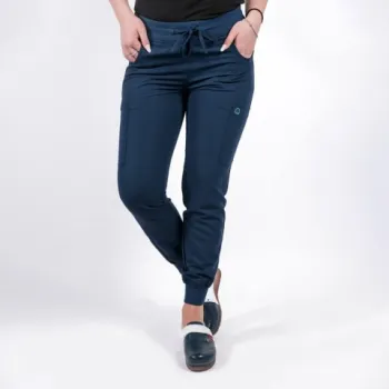 Pantaloni medicali Lotus Flex, stretch, cu snur, bleumarin, TRS-SP4-V3-1