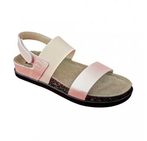 Sandale Leon 1253, de vara, din piele, somon-1