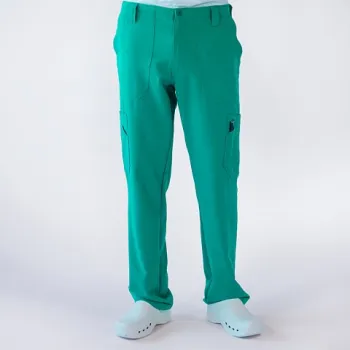 Pantaloni medicali Lotus Flex, stretch, pentru barbati, verde chirurgical, TRS-KH2-1