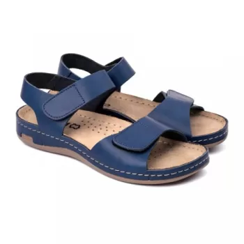 Sandale dama Leon 963, de vara, din piele, albastru-1