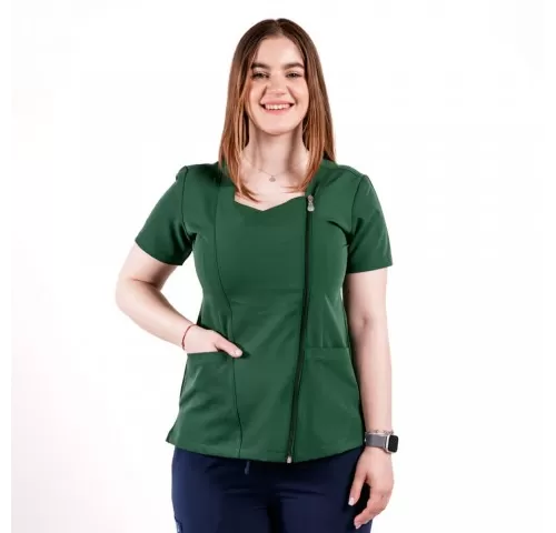 17-Bluza-medicala-Lotus-Flex--stretch--verde-hunter--TRS-NP11