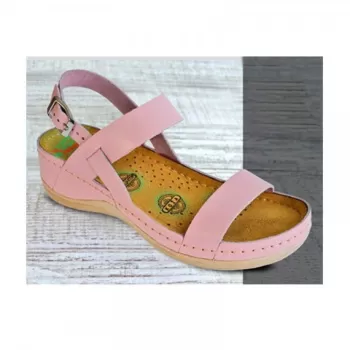 Sandale dama, de vara, din piele naturala, Leon 920, roz-1