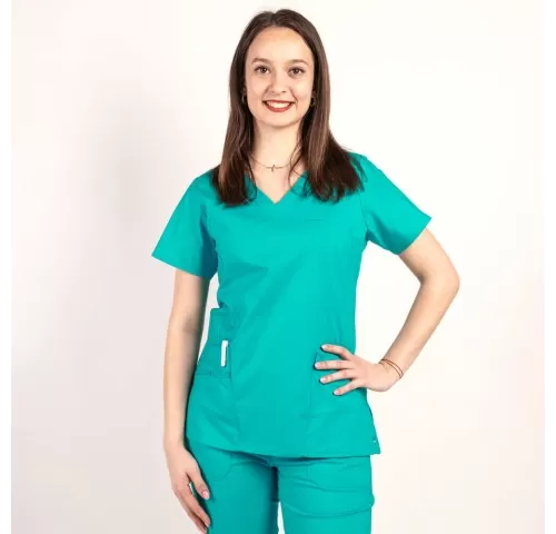 Bluza medicala Lotus Flex, stretch, sea frost, CVC-NP4-1